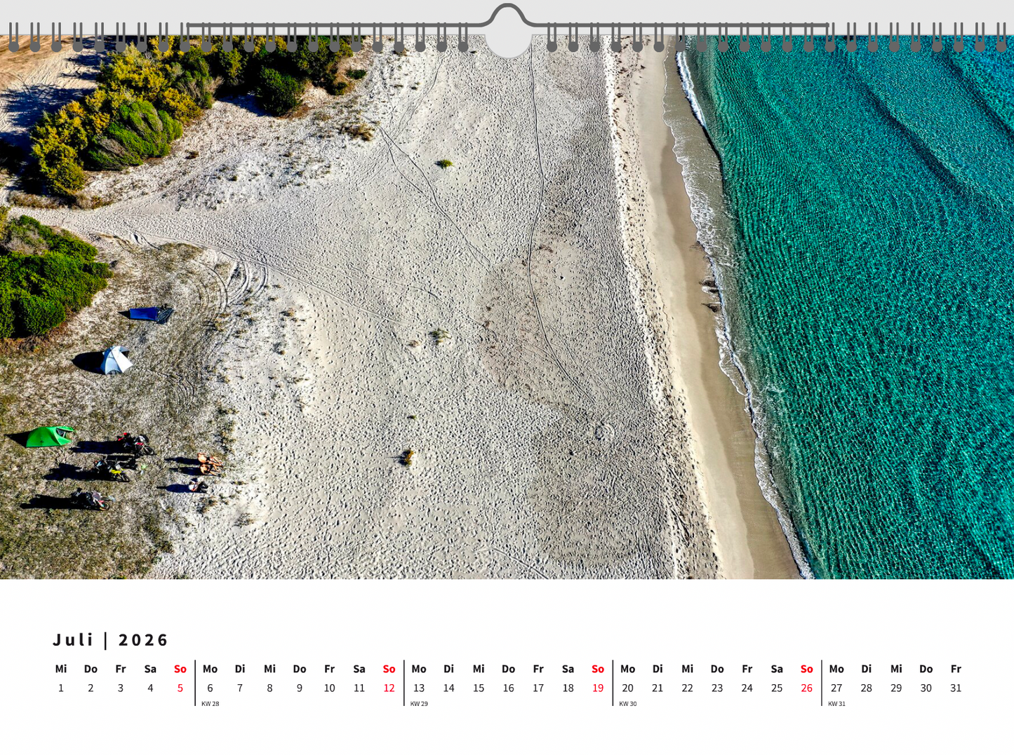 DIN A 3 Wandkalender 'Motorradreisen 2026'